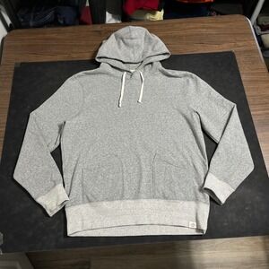 Wallace & Barnes Hoodie Grey Vintage Pullover French Terry Sweatshirt L